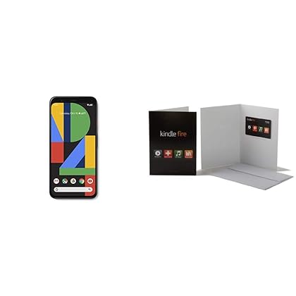 Google Pixel 4 - Just Black - 64GB - Unlocked with Amazon.com $200 Gift Card in a Greeting Card