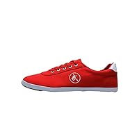 FANGDA Classic Canvas Kung Fu Shoes Taiji Shoes for Men (Red, Numeric_11)