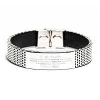 Daughter's Gift from Poppy Always Remember You are Braver Than You Believe Stainless Steel Bracelet, Mother's Day, Father's Day, from Poppy, Valentines, Birthday Gifts from Poppy