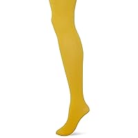 Women's Premium Opaques 60D Coloured Opaque Tights- Smooth Colorful Appearance for Everyday or Special Ocassion, Yellow (Yellow), Medium
