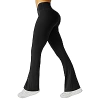 FireSwan Women's Flare Yoga Pants V Waist Flared Leggings High Waisted Bootcut Workout Pants Tummy Control