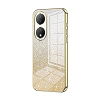 Protective Phone shell Compatible with VIVO Y100/Y100A Case,Clear Glitter Electroplating Hybrid Protective Phone Cover,Slim Transparent Anti-Scratch Shock Absorption TPU Bumper Case Compatible with Y1