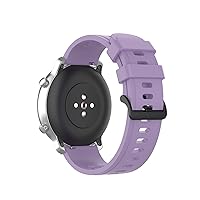 Replacement Silicone Official Strap for Samsung Galaxy Watch4 Classic 46 42mm/Watch 4 44 40mm Sport Band Wristband Bracelet Belt (Color : Light Purple, Size : Classic 46mm)