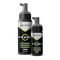 PHUEL Topical Sports Performance Foam Travel & Home Value Bundle - 3.4oz & 7.1oz