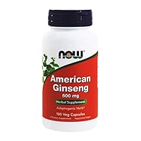Foods American Ginseng, 100 Capsules, 500 mg (Pack of 3)