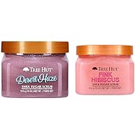 Desert Haze & Pink Hibiscus Shea Sugar Body Scrubs, 18 oz Each
