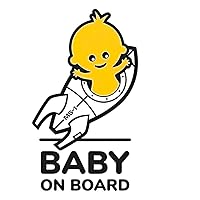 Baby on Board in Rocket Smart Kids Sign Sticker Decals Multicolor for Car Bumper Truck Van SUV Laptop Phones Tablets Wall Window or Any Smooth Surface 5.5x4