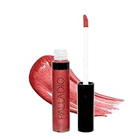 Palladio Lip Gloss, Non-Sticky Lip Gloss, Contains Vitamin E and Aloe, Offers Intense Color and Moisturization, Minimizes Lip Wrinkles, Softens Lips with Beautiful Shiny Finish, Watermelon