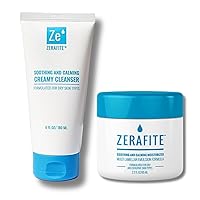 Soothing and Calming Moisturizing Essentials, Creamy Cleanser + Face Moisturizer For Dry and Sensitive Skin DUO