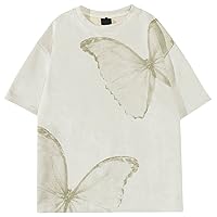 Butterfly Graphic Tshirts Men Streetwear Harajuku T-Shirts Summer Loose Hip Hop T Shirts Short Sleeve