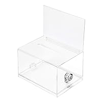 Amazon Basics Ballot Box With Key Lock, Clear
