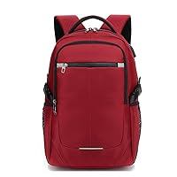 Mens Backpack Travel Casual Carrier Bag Business Fashion Trend Travel Backpack Adult Large Backpack (Wine)
