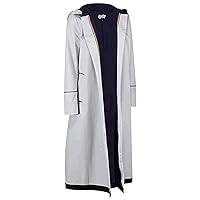 Women's long Coat Fitted Whitish Grey Jodie Long Coat 13th Doctor in Dr. Who Series