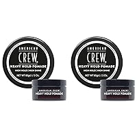 AMERICAN CREW Men's Hair Pomade, Like Hair Gel with Heavy Hold & High Shine, 3 Oz (Pack of 2)