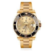 Classic 8215 Automatic Mechanical Men Watches Stainless Steel Sapphire Glass Diving Golden Watch