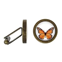 Monarch Butterfly Cufflinks Monarch Cuff Links (Angled Edition)