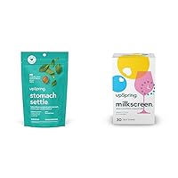 Stomach Settle Drops, Mint Flavour, 28 Ct + Milkscreen 30 Test Strips to Detect Alcohol in Breast Milk