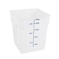 Restaurantware - Met Lux 18 Quart Food Storage Container, 1 White Storage Container - Lids Sold Separately, Blue Volume Markers, Dishwashable Container, Side Handles, For Storing Foods