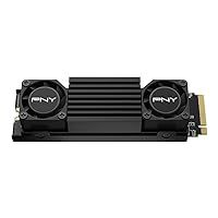 PNY CS3150 1TB PCIe Gen5 x4 NVMe M.2 SSD with Dual Fan Black Heatsink – Microsoft DirectStorage Compatible – up to 11500 MB/s Read – M280CS3150HS-1TB-RB