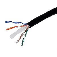 Monoprice Cat6 Ethernet Bulk Cable - Stranded, 550Mhz, UTP, 24AWG, 1000 Feet, Black