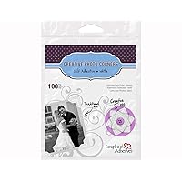SCRAPBOOK ADHESIVES BY 3L Self-Adhesive Creative Paper Photo Corners, White, 108-Pack