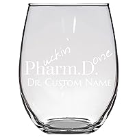 Customized Pharmacist gifts, PharmD graduation gift, Pharmacy Graduate Idea, Stemless 20oz Wine Glass, Regalo de Graduacion, Pharm D