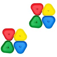 ERINGOGO 8 Pcs Poker Stand Card Games Toy Playing Card Tray Poker Support Hands- Free Poker Rack Triangle Card Holders Playing Cards for Kids Playing Support Child Spring Equipment Plastic