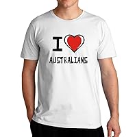 I Love Australians Bicolor Heart T-Shirt
