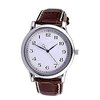 Fashion Watches Reverse Watch Men Quartz Back Wrist Watch Boys Counterclockwise Watch Leather Strap Waterproof Anti Clock Watch