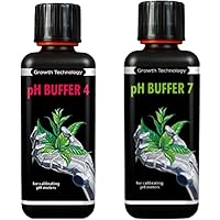 Growth Technology pH Buffer 4 & 7 Calibration Fluid Meter Solution Hydroponics (pH Buffer 4 and 7 300ml)