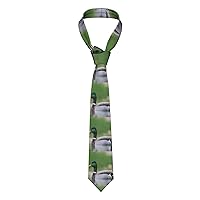 Men'S Tie Funny Neckties Mallard-Hunting-Duck Mens Tie Party Business Neckties Soft Ties
