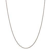 14ct Sparkle Cut Rose Gold 1.2mm Spiga Chain Necklace Jewelry for Women - Length Options: 56 76