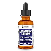 Dr. Berg Vitamin C Serum with Probiotics - Anti-Aging Vitamin C Face Serum - Organic Vitamin C Brightening Serum for Dark Spots, Wrinkles & Fine Lines - Hydrating Face Serum For Glowing Skin - 1 fl oz