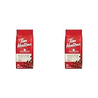 Tim Hortons Whole Bean Original, Medium Roast Coffee, Made with 100% Arabica Beans, 12 Ounce Bag (Pack of 2)