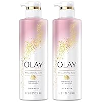 Olay Body Wash Women Cleansing & Nourishing with Hyaluronic Acid & Vitamin B3, 17.9 fl oz (Pack of 2)