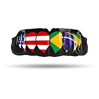 Impact Custom Professional All Sports Mouthguard -Flag Series America/Brazil Fangs
