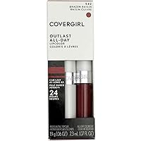 Covergirl Outlast All-Day Lip Color with Topcoat, Brazen Raisin , 2 Count (Pack of 1)