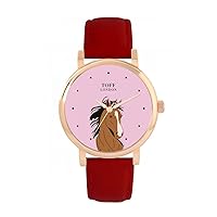 Ladies Brown Arabian Horse Head Watch