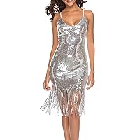 Maternity Dress for Wedding Guest Champagne,Sequin Dress for Women Sleeveless V Neck Sparkly Glitter Mini Dress