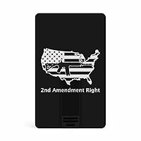 2nd Amendment Gun Rights USB Flash Drive Bank Card Shape Memory Stick U Disk USB Drives for Women Men 32G
