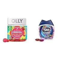 OLLY Prenatal Gummies 30 Day Supply + TUMS Antacid Tablets 32 Count
