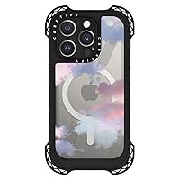 CASETiFY Ultra Bounce Case for iPhone 15 Pro [10x Military Grade Drop Tested / 32.8ft Drop Protection/Compatible with Magsafe] - Clouds - Clear Black