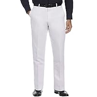 Perry Ellis Portfolio Men's Essentials Linen Dress Pant, Modern Fit, Solid Twill, Lightweight (Waist Size 29 - 42)