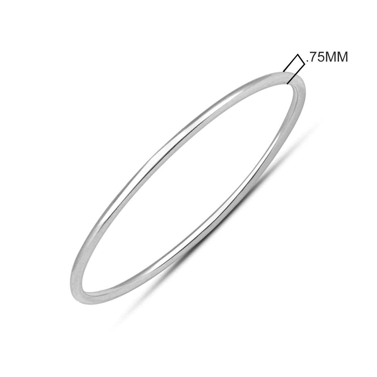 Skinny Thin Domed Stackable 14K Yellow Gold Band (.75 mm) - Also Available in 14K White Gold