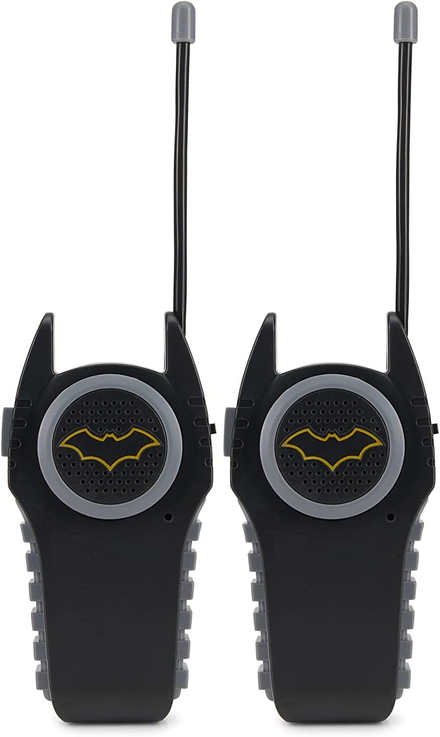 Batman 12383 Molded Walkie Talkies for Kids Flexible saftey antenna and morse code with On/Off switch, Stylish appearance, Lovely and fashion, 2 Pieces, Black