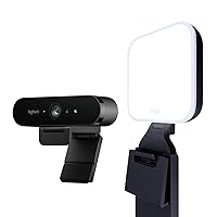 Logitech Brio for Creators Litra Glow - Ultimate Solution for a Professional Look During Video-Calls, Webcam and Lighting for Video Conferencing, Zoom Meetings, PC and Mac