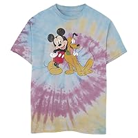 Disney Kids Characters Mickey and Pluto Boys Short Sleeve Tee Shirt