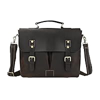 Men's Briefcase Genuine Leather A4 File Document Handbag Cow Leather Laptop Shoulder Bag Business Computer Bag