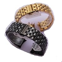 16mm 18mm 20mm 22mm 24mm Silver Gold Stainless Steel Watch Strap Bracelets Band for Men Women wristwatches Replace Curved Ends