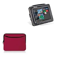 BoxWave Case Compatible with Amrel Apex MT71 - SoftSuit with Pocket, Soft Pouch Neoprene Cover Sleeve Zipper Pocket - Crimson Red